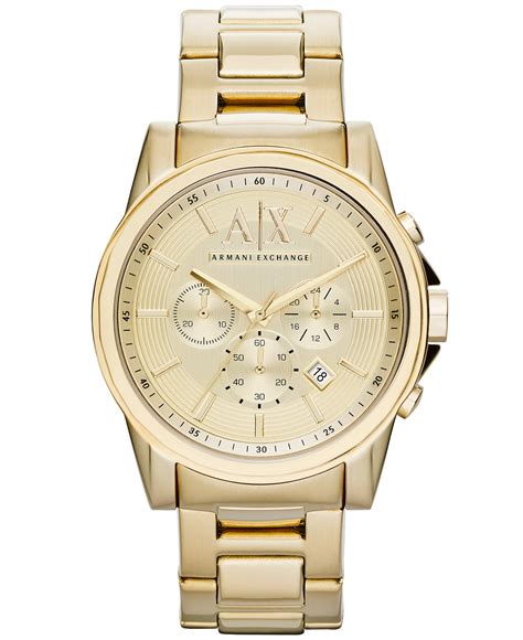 gold armani exchange watch